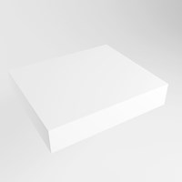 TOP 51 Talc vrijhangende solid surface module / planchet 40cm. Dikte blad 12cm. Blad geschikt voor waskom.