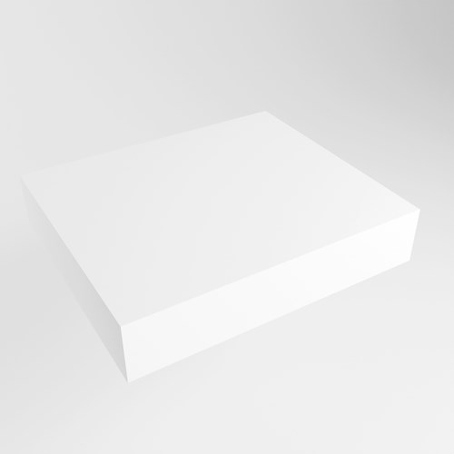 TOP 51 Talc Encimera suspendido de solid surface 40cm. Espesor de la encimera 12cm. Encimera adecuada para lavamanos.