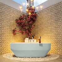 STONE baignoire autoportante 170x75cm couleur Greey / Talc.