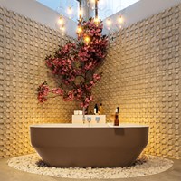 STONE baignoire autoportante 170x75cm couleur Rust / Talc.