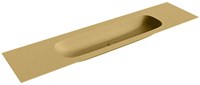 STOR Large Oro Lavabo encastrado de solid surface 190cm. Posición del fregadero Centro.