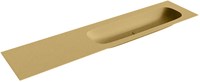STOR Large Oro Lavabo incasso solid surface 201cm. Posizione lavabo Destra.