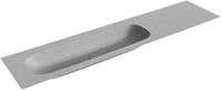 STOR Large Plata Lavabo encastré solid surface 201cm. Position lavabo Gauche.