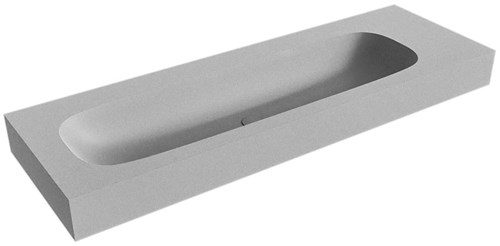 STOR LARGE Plata Wall-Hung Basin solid surface 141cm. Position basin Left rim 12cm.