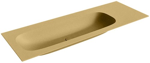 STOR Medium Oro Lavabo incasso solid surface 131cm. Posizione lavabo Sinistra.