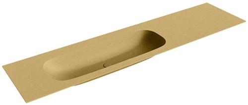 STOR Medium Oro Lavabo incasso solid surface 190cm. Posizione lavabo Sinistra.