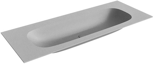 STOR Medium Plata Lavabo incasso solid surface 120cm. Posizione lavabo Centro.