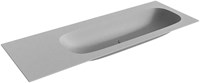 STOR Medium Plata Lavabo incasso solid surface 130cm. Posizione lavabo Destra.