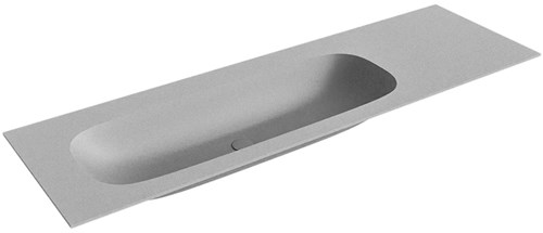 STOR Medium Plata Inset / Built-in Basin solid surface 151cm. Position basin Left.