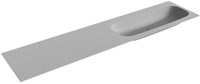 STOR Medium Plata Lavabo encastré solid surface 200cm. Position lavabo Droite.