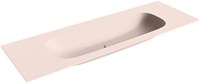 STOR Medium Rosee solid surface inbouw wastafel 140cm. Positie wasbak Midden.