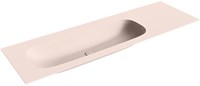 STOR Medium Rosee Einbauwaschbecken aus solid surface (mineralwerkstoff) 151cm. Waschbeckenposition Links.