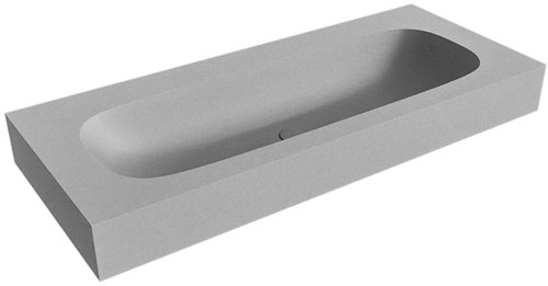 STOR MEDIUM Plata Wall-Hung Basin solid surface 110cm. Position basin Center rim 12cm.