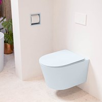 LAVIE Wand-WC single fire spülrandlose tiefspüler Clay. WC-Sitz leicht abnehmbar mit absenkautomatik Clay.
