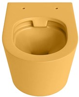 LAVIE Inodoro suspendido single fire sin bridas descarga intensa Ocher.-2