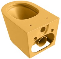 LAVIE Inodoro suspendido single fire sin bridas descarga intensa Ocher.-3