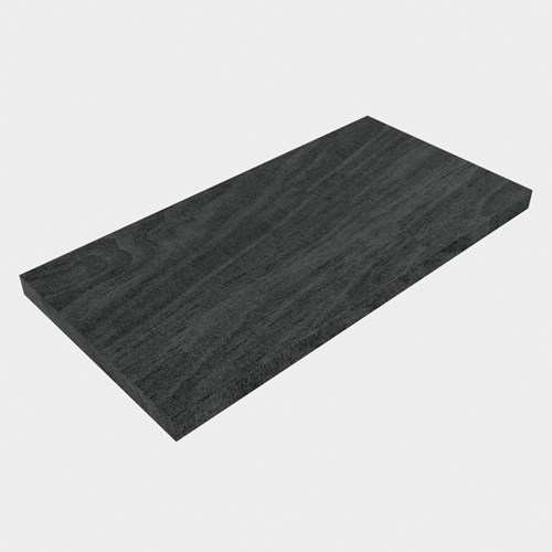 TOP 30 Antracite melamine plateau / topplaat 60cm. Dikte blad 3cm. Blad geschikt voor afdekplaat | waskom.