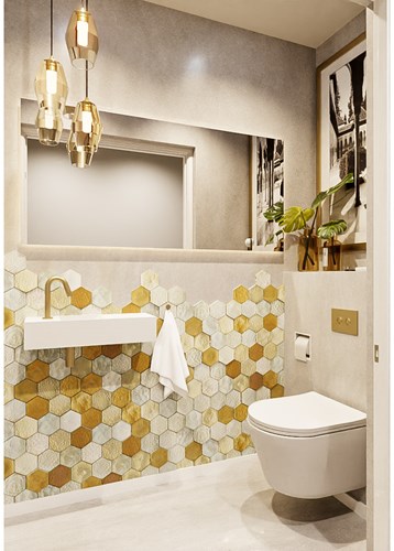 TYNE 60cm lavamano solid surface color Talc. Lavabo posición Izquierda 1 orificio.