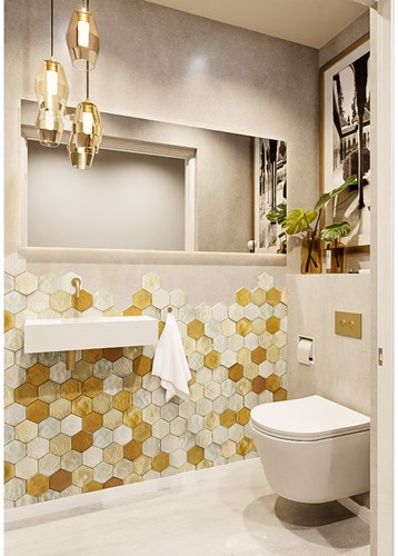 TYNE 60cm lavamano solid surface color Talc. Lavabo posición Izquierda sin orificio.