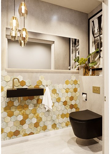 TYNE 60cm lavamano solid surface color Urban. Lavabo posición Izquierda 1 orificio.