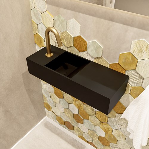 TYNE 60cm lavamano solid surface color Urban. Lavabo posición Izquierda 1 orificio.-2