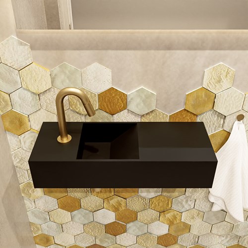 TYNE 60cm lavamano solid surface color Urban. Lavabo posición Izquierda 1 orificio.-3