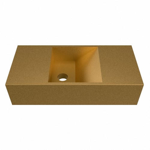 TYNE Oro Lavabo mural solid surface 50cm. Position lavabo Gauche.-2