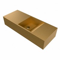 TYNE Oro Lavabo sospeso à parete solid surface 60cm. Posizione lavabo Centro.-3