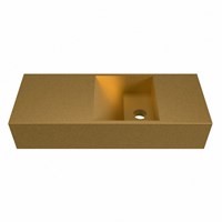 TYNE Oro Lavabo sospeso à parete solid surface 60cm. Posizione lavabo Destra.-2