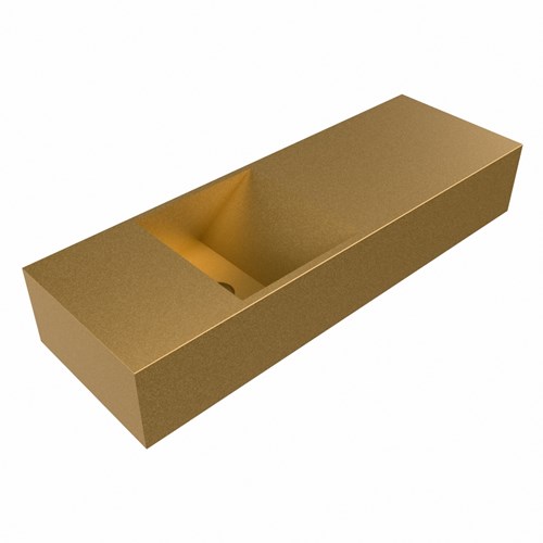 TYNE 70cm fontein solid surface kleur Oro. Positie wastafel links.
