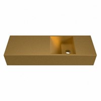 TYNE Oro Lavabo sospeso à parete solid surface 70cm. Posizione lavabo Destra.-2