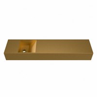 TYNE 100cm handwaschbecken freihängend solid surface (mineralwerkstoff) farbe Oro. Waschbeckenposition Links.-2