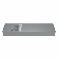 TYNE Plata Lavabo sospeso à parete solid surface 100cm. Posizione lavabo Sinistra.-2