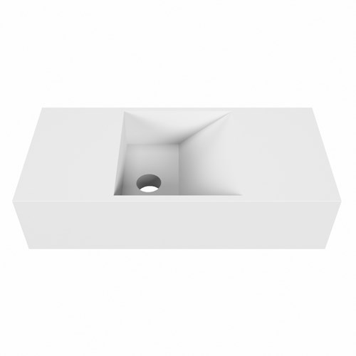 TYNE 50cm fontein solid surface kleur Talc. Positie wastafel links.-2
