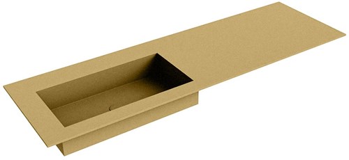 ZINK Oro solid surface inbouw wastafel 151cm. Positie wasbak Links.