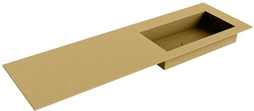 ZINK Oro solid surface inbouw wastafel 151cm. Positie wasbak Rechts.