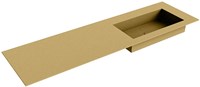 ZINK Oro solid surface inbouw wastafel 160cm. Positie wasbak Rechts.