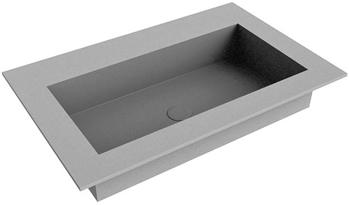 ZINK Plata Inset / Built-in Basin solid surface 71cm. Position basin Center.