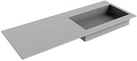 ZINK Plata Einbauwaschbecken aus solid surface (mineralwerkstoff) 121cm. Waschbeckenposition Rechts.