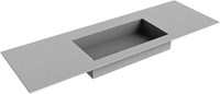 ZINK Plata Lavabo encastrado de solid surface 140cm. Posición del fregadero Centro.