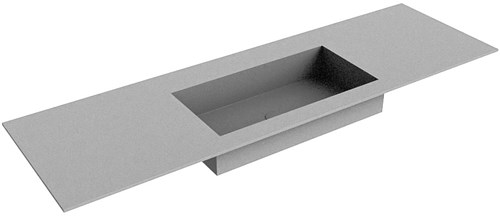 ZINK Plata Lavabo encastrado de solid surface 150cm. Posición del fregadero Centro.