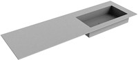 ZINK Plata Lavabo encastrado de solid surface 150cm. Posición del fregadero Derecho.