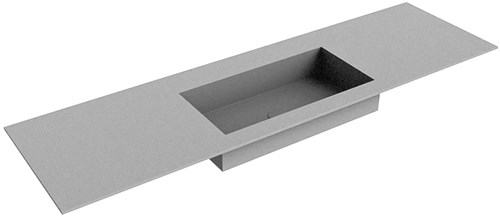ZINK Plata Inset / Built-in Basin solid surface 160cm. Position basin Center.