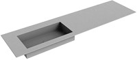 ZINK Plata Lavabo encastrado de solid surface 170cm. Posición del fregadero Izquierda.