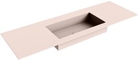 ZINK Rosee Einbauwaschbecken aus solid surface (mineralwerkstoff) 141cm. Waschbeckenposition Mittig.