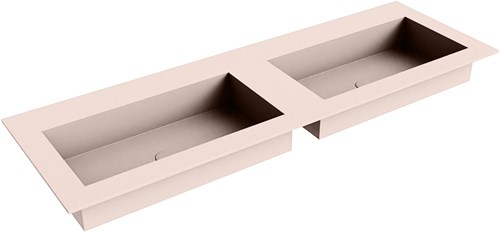 ZINK Rosee Inset / Built-in Basin solid surface 140cm. Position basin Double.