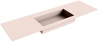 ZINK Rosee Lavabo encastré solid surface 150cm. Position lavabo Centrée.