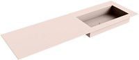 ZINK Rosee solid surface inbouw wastafel 151cm. Positie wasbak Rechts.