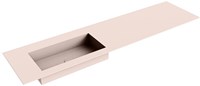 ZINK Rosee solid surface inbouw wastafel 180cm. Positie wasbak Links.