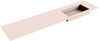 ZINK Rosee Einbauwaschbecken aus solid surface (mineralwerkstoff) 200cm. Waschbeckenposition Rechts.